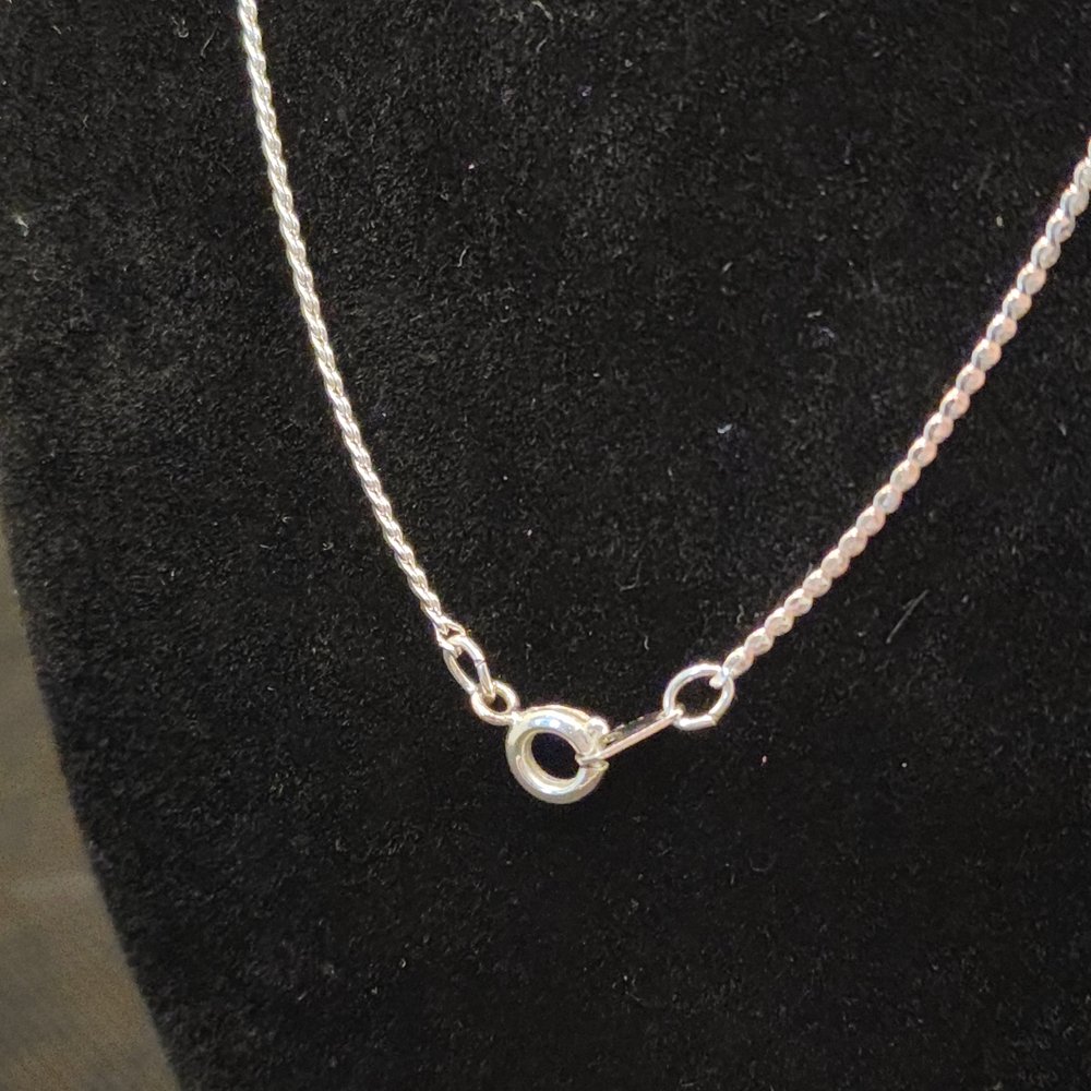 Vintage 1960s 16" Sterling Silver Necklace - Picture 3 of 3